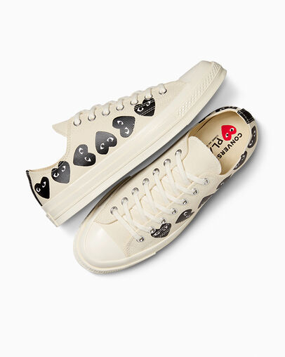 Converse Converse x PLAY Comme des Garçons Chuck 70 Multi Heart Women Sneakers White / Black NZ | C-12594769