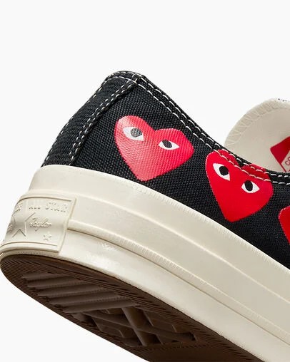 Converse Converse x PLAY Comme des Garçons Chuck 70 Multi Heart Women Sneakers Black / Red NZ | C-10583279