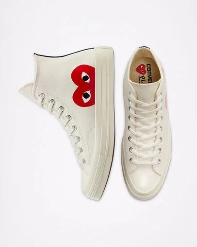 Converse Converse x PLAY Comme des Garçons Chuck 70 Women Sneakers White / Red NZ | C-74235869