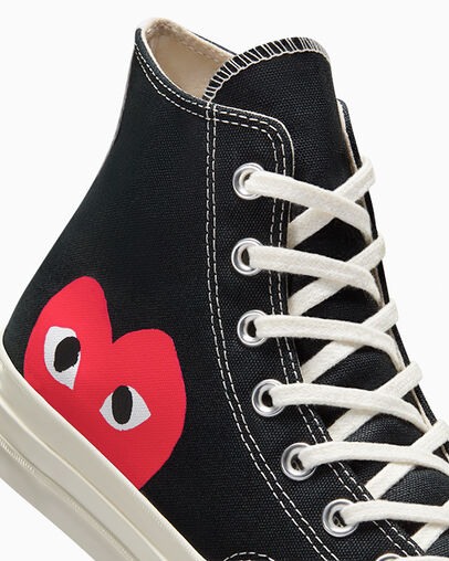 Converse Converse x PLAY Comme des Garçons Chuck 70 Women Sneakers Black / White / Red NZ | C-68059479