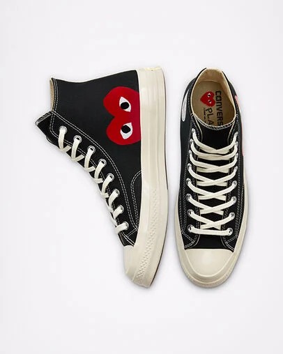 Converse Converse x PLAY Comme des Garçons Chuck 70 Women Sneakers Black / White / Red NZ | C-68059479