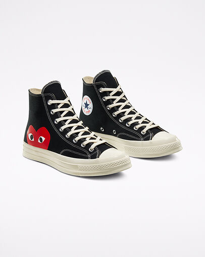 Converse Converse x PLAY Comme des Garçons Chuck 70 Women Sneakers Black / White / Red NZ | C-68059479