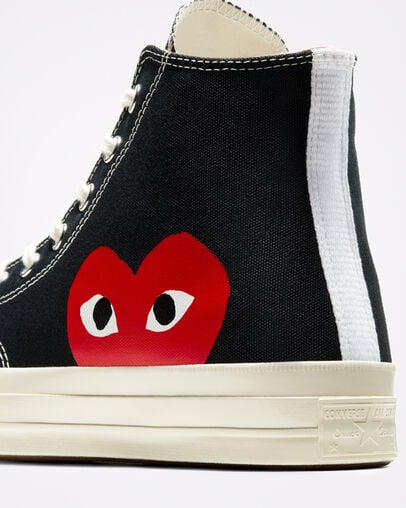Converse Converse x PLAY Comme des Garçons Chuck 70 Women Sneakers Black / White / Red NZ | C-68059479