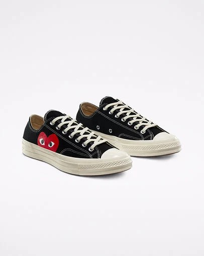 Converse Converse x PLAY Comme des Garçons Chuck 70 Women Sneakers Black / White / Red NZ | C-72598639