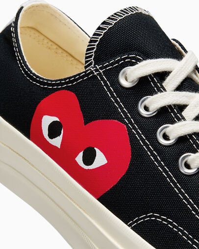 Converse Converse x PLAY Comme des Garçons Chuck 70 Women Sneakers Black / White / Red NZ | C-72598639