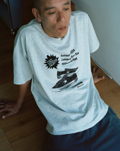 Converse Converse x thisisneverthat Grid Men T Shirts Light Grey NZ | C-80169549