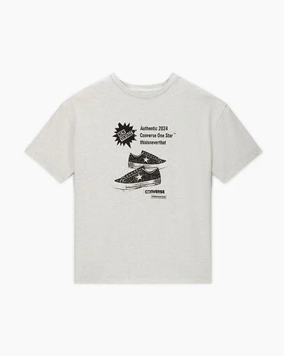 Converse Converse x thisisneverthat Grid Men T Shirts Light Grey NZ | C-80169549