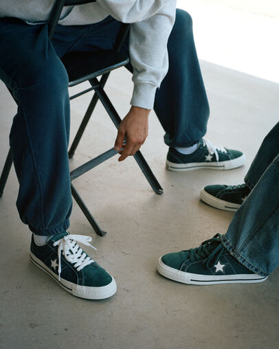 Converse Converse x thisisneverthat One Star Pro Men Skate Shoes Green / Black / White NZ | C-62059749