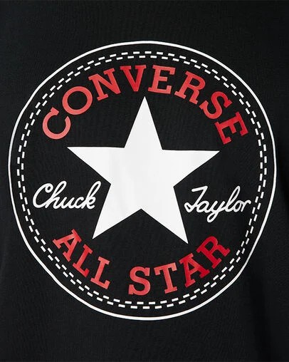 Converse Go-To All Star Patch Standard-Fit Men T Shirts Black NZ | C-09653489