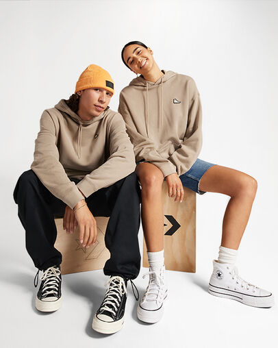 Converse Go-To Chuck 70 Loose Fit Men Hoodie Khaki NZ | C-36029879