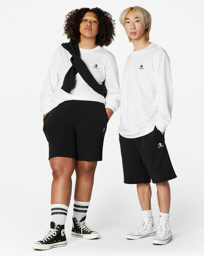 Converse Go-To Embroidered Star Chevron Standard-Fit Women T Shirts White NZ | C-42019789