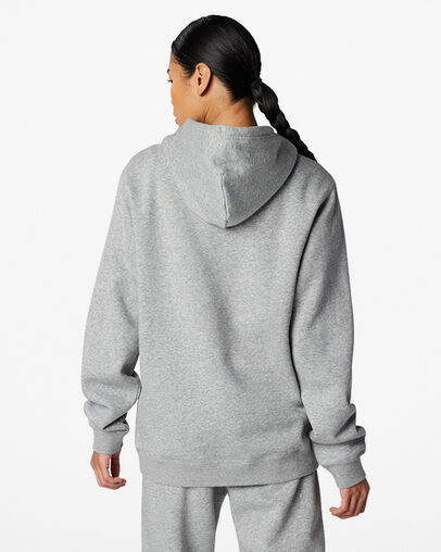 Converse Go-To Embroidered Star Chevron Standard-Fit Fleece Women Hoodie Grey NZ | C-15438029