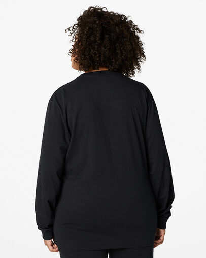 Converse Go-To Embroidered Star Chevron Standard-Fit Women T Shirts Black NZ | C-45796289