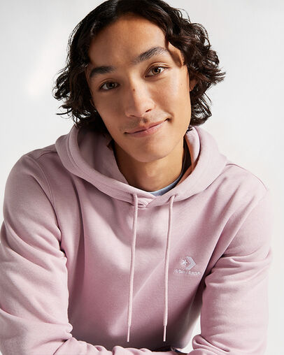 Converse Go-To Embroidered Star Chevron Standard-Fit Fleece Women Hoodie Purple NZ | C-76052499