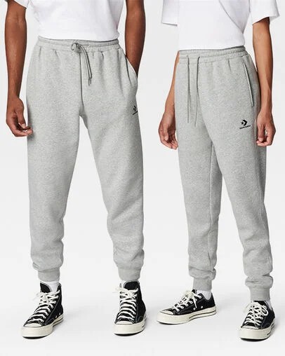 Converse Go-To Embroidered Star Chevron Standard-Fit Men Sweatpants Grey NZ | C-98361759