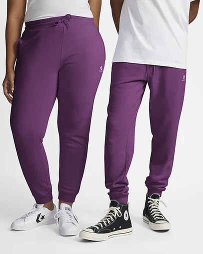 Converse Go-To Embroidered Star Chevron Standard-Fit Men Sweatpants Purple NZ | C-54683099