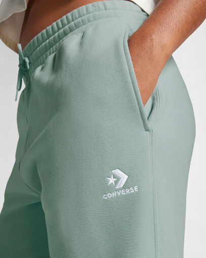 Converse Go-To Embroidered Star Chevron Standard-Fit Men Sweatpants Green NZ | C-35862749