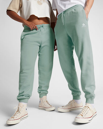 Converse Go-To Embroidered Star Chevron Standard-Fit Men Sweatpants Green NZ | C-35862749