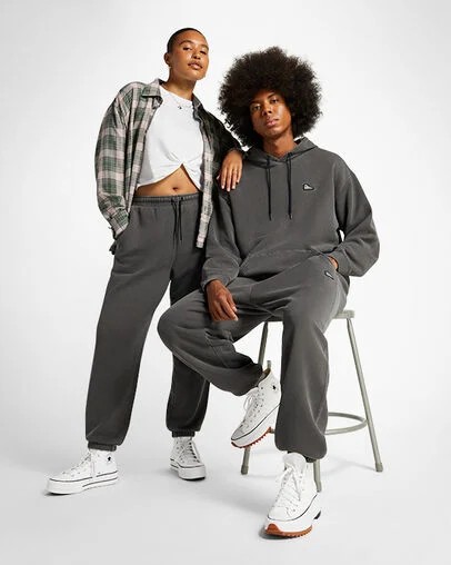 Converse Go-To Sneaker Patch Loose-Fit Women Sweatpants Black NZ | C-20143699
