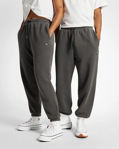 Converse Go-To Sneaker Patch Loose-Fit Women Sweatpants Black NZ | C-20143699