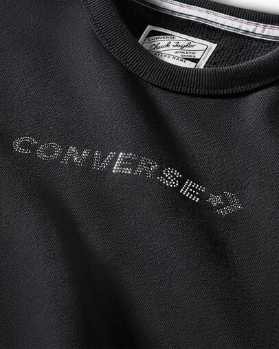 Converse Gold Standard Crew Neck Men Sweatshirt Black NZ | C-62105349