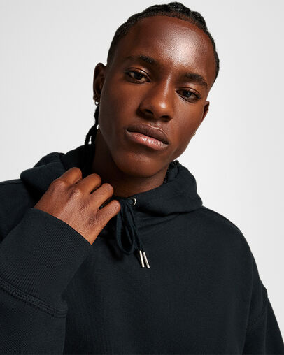 Converse Gold Standard Loose-Fit Men Hoodie Black NZ | C-23165409
