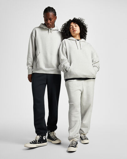 Converse Gold Standard Loose-Fit Men Hoodie Light Grey NZ | C-32670489