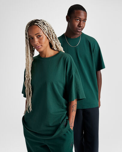 Converse Gold Standard Men T Shirts Green NZ | C-59648019