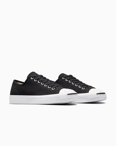 Converse Jack Purcell Men Canvas Shoes Black / White NZ | C-12798349