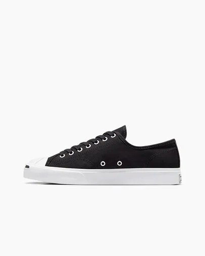 Converse Jack Purcell Men Canvas Shoes Black / White NZ | C-29078469