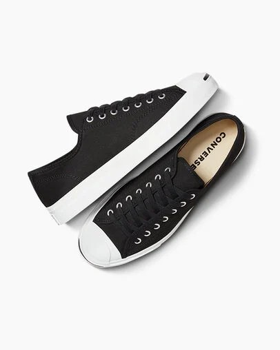 Converse Jack Purcell Men Canvas Shoes Black / White NZ | C-29078469