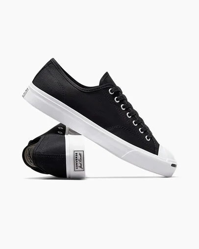 Converse Jack Purcell Men Canvas Shoes Black / White NZ | C-29078469