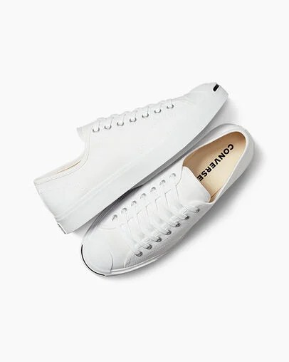 Converse Jack Purcell Men Canvas Shoes White / Black NZ | C-54381729