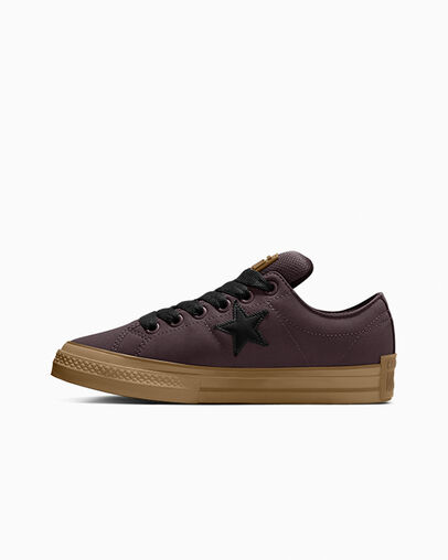 Converse One Star Puff Women Skate Shoes Burgundy / Black NZ | C-65418029