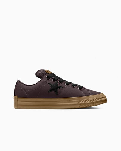 Converse One Star Puff Women Skate Shoes Burgundy / Black NZ | C-65418029