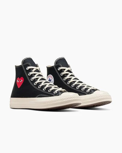 Converse PLAY Comme des Garçons Single Heart Chuck 70 Men Sneakers Black / Red NZ | C-86739059