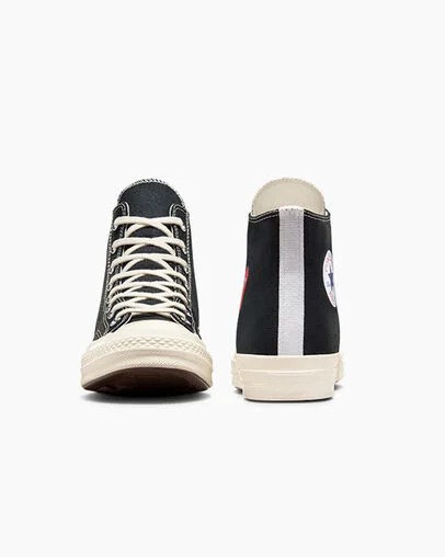 Converse PLAY Comme des Garçons Single Heart Chuck 70 Men Sneakers Black / Red NZ | C-86739059