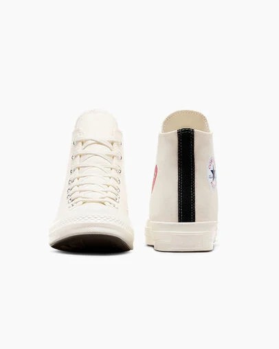 Converse PLAY Comme des Garçons Single Heart Chuck 70 Men Sneakers White / Red / Black NZ | C-45683279