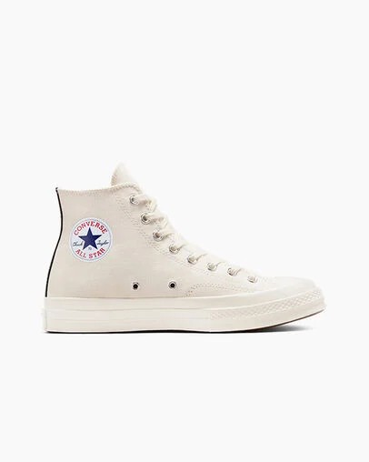 Converse PLAY Comme des Garçons Single Heart Chuck 70 Men Sneakers White / Red / Black NZ | C-45683279