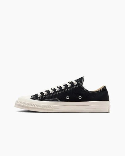 Converse PLAY Comme des Garçons Single Heart Chuck 70 Women Sneakers Black / Red NZ | C-34675199
