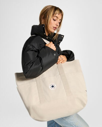 Converse Premium Canvas Men Tote Bag Beige NZ | C-76423959