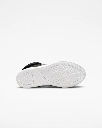 Converse Pro Blaze Strap Leather Kids' Sneakers Black / White NZ | C-95678439