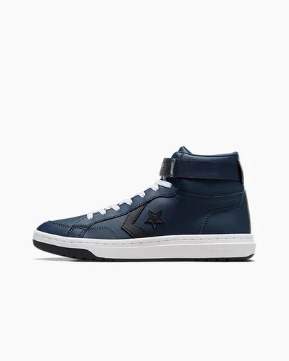 Converse Pro Blaze V2 Leather Women Basketball Shoes Navy / Black / White NZ | C-28374659