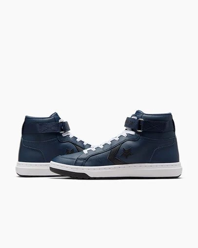 Converse Pro Blaze V2 Leather Women Basketball Shoes Navy / Black / White NZ | C-28374659