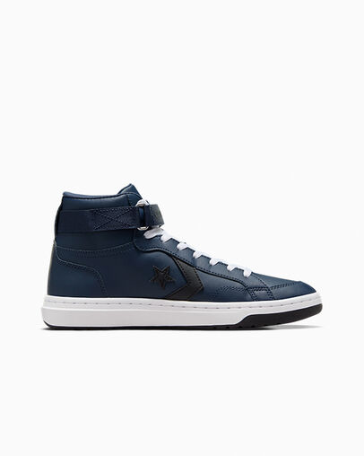 Converse Pro Blaze V2 Leather Women Basketball Shoes Navy / Black / White NZ | C-28374659