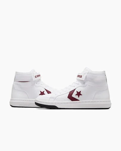 Converse Pro Blaze V2 Leather Women Basketball Shoes White / Pink NZ | C-15274899
