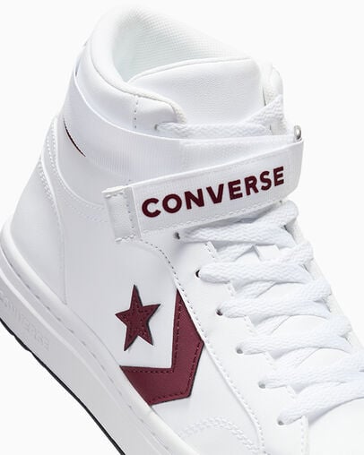 Converse Pro Blaze V2 Leather Women Basketball Shoes White / Pink NZ | C-15274899