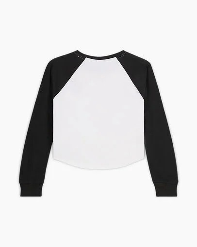 Converse Raglan Women Long Sleeve Tops White NZ | C-28913749