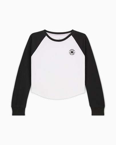 Converse Raglan Women Long Sleeve Tops White NZ | C-28913749