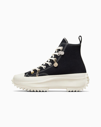 Converse Run Star Hike Charms Women Sneakers Black / Gold NZ | C-83076419